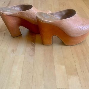 Jeffrey Campbell 70s style platform clog mules